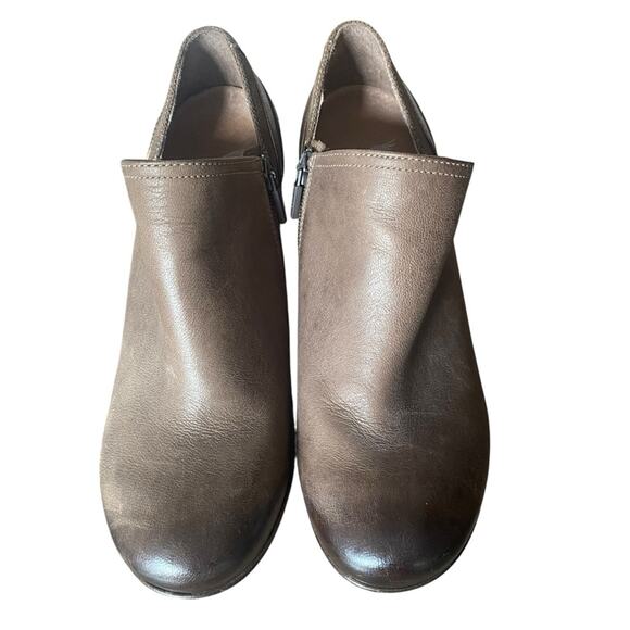 Dansko Marcia Leather Ankle Heeled Boots Burnished Nubuck Brown 39 US size 9 - Picture 4 of 11